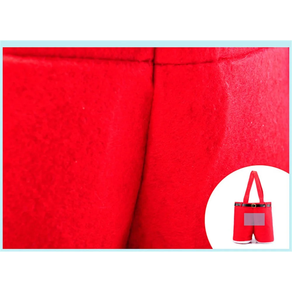 Christmas Wine Cover Red Wine Bottle Cover Christmas Gift Cover Candies Bag - Red - 3