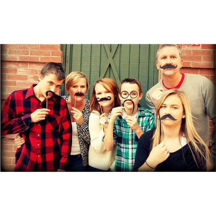 58PCS Photo Booth Props Mustache Lip Bowknot DIY Kit Gift for New Year Christmas - 7