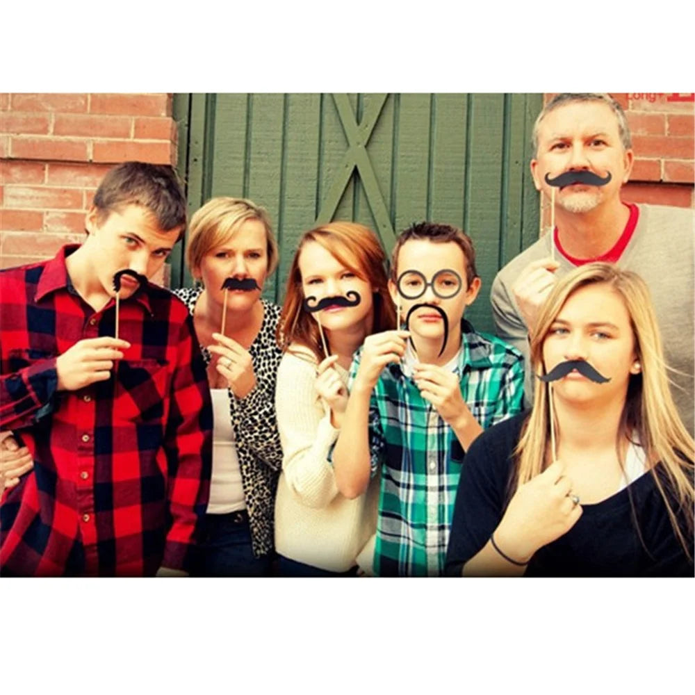 27PCS Photo Booth Props Feeding Bottle Mustache Glasses DIY Kit for Baby Birthday Party - Blue - 3