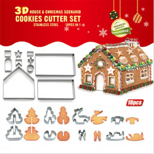 18PCS / Set Christmas Cookie Cutter Stainless Steel Cut Candy Biscuit Mold Cooking Tool Gift - 1