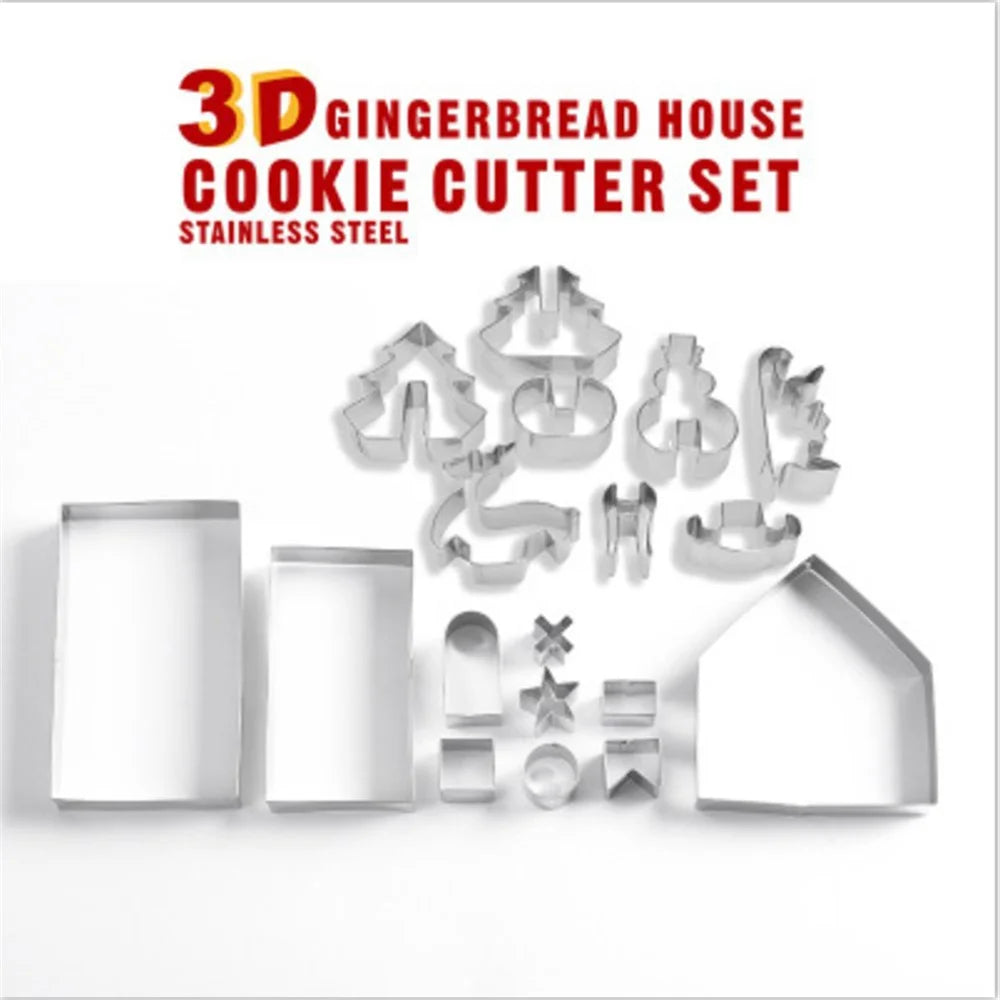 18PCS / Set Christmas Cookie Cutter Stainless Steel Cut Candy Biscuit Mold Cooking Tool Gift - 3