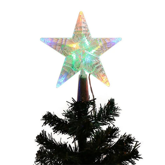USB LED Light Star Ornament Party Supplies Christmas Tree Top Lamp - 1