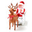 Christmas Santa Claus Doll Elk Sled Toy Electric Universal Car with Music - 1