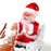 Christmas Santa Claus Doll Elk Sled Toy Electric Universal Car with Music - 3