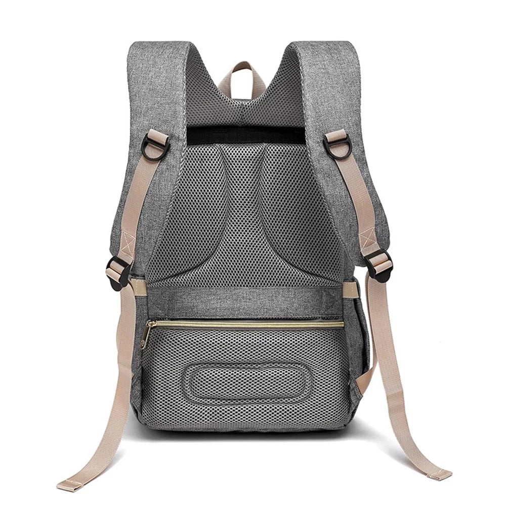 Large Capacity Mummy Maternity Nappy Shoulder Bag Baby Bag Travel Backpack - Grey - 2