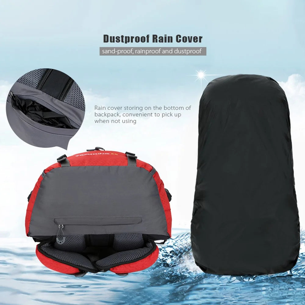 FREEDOM KNIGHT 60L Large Capacity Travel Hiking Camping Outdoor Backpack - Black - 5