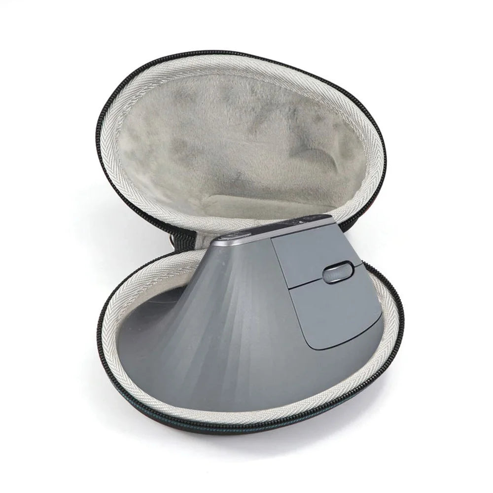 LTGEM EVA Hard Case for Logitech MX Vertical Advanced Ergonomic Mouse Carrying Storage Bag - Black/Grey - 3