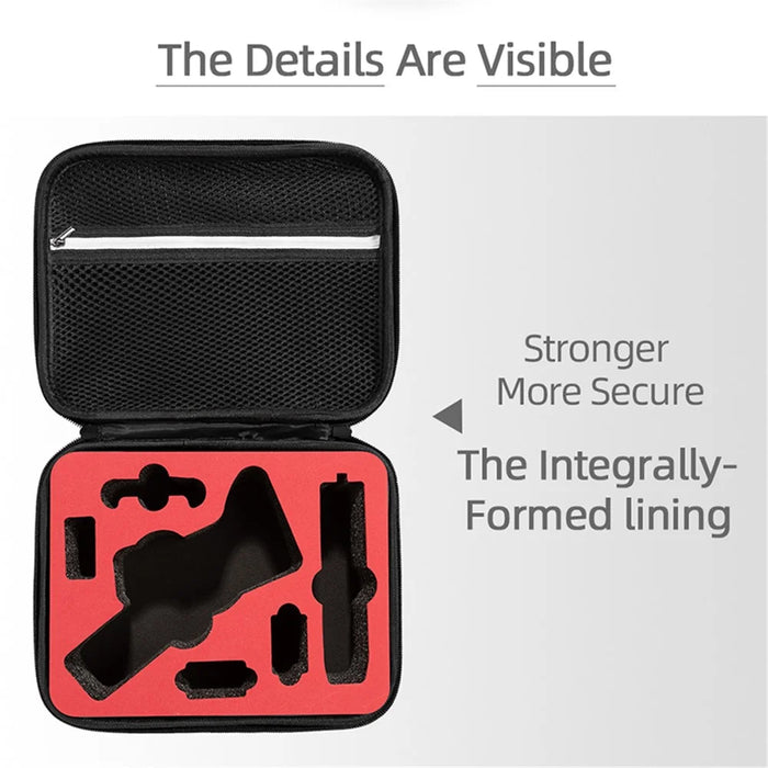 Portable Shockproof Storage Bag Carrying Case for DJI OM 5 Handheld Gimbal Accessories - Black/Black Liner - 3