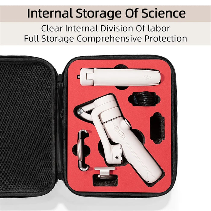 Portable Shockproof Storage Bag Carrying Case for DJI OM 5 Handheld Gimbal Accessories - Black/Black Liner - 4