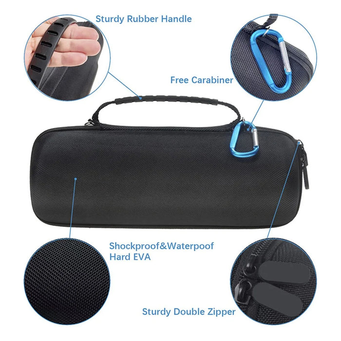Shockproof Storage Box Dustproof EVA Nylon Speaker Storage Case Bag for JBL Charge 5/4/3 - Black - 5