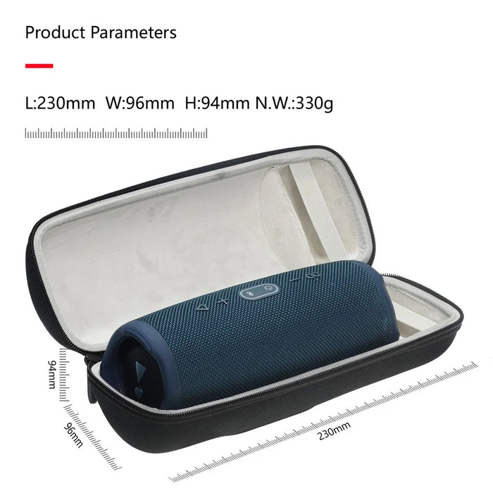 Shockproof Storage Box Dustproof EVA Nylon Speaker Storage Case Bag for JBL Charge 5/4/3 - Black - 6
