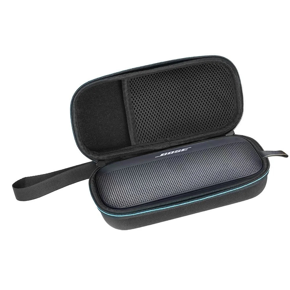 For Bose Soundlink Flex Gen 2 / Flex Speaker Storage Bag Case Shockproof Scratch-Resistant Protective Carrying Speaker Box - All Black - 5