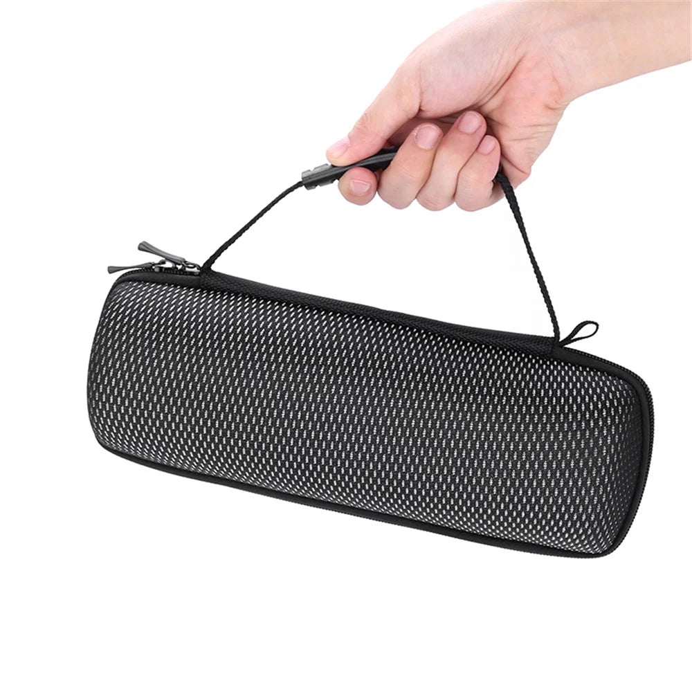 For JBL Flip 6 Bluetooth-compatible Speaker Anti-scratch Carrying Bag Portable Storage Case - Grid Black - 1