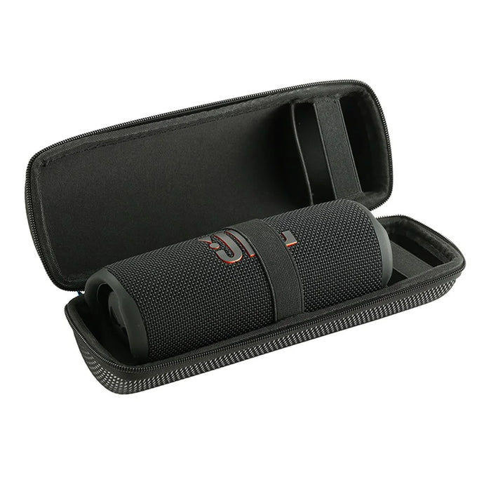 For JBL Flip 6 Bluetooth-compatible Speaker Anti-scratch Carrying Bag Portable Storage Case - Grid Black - 2