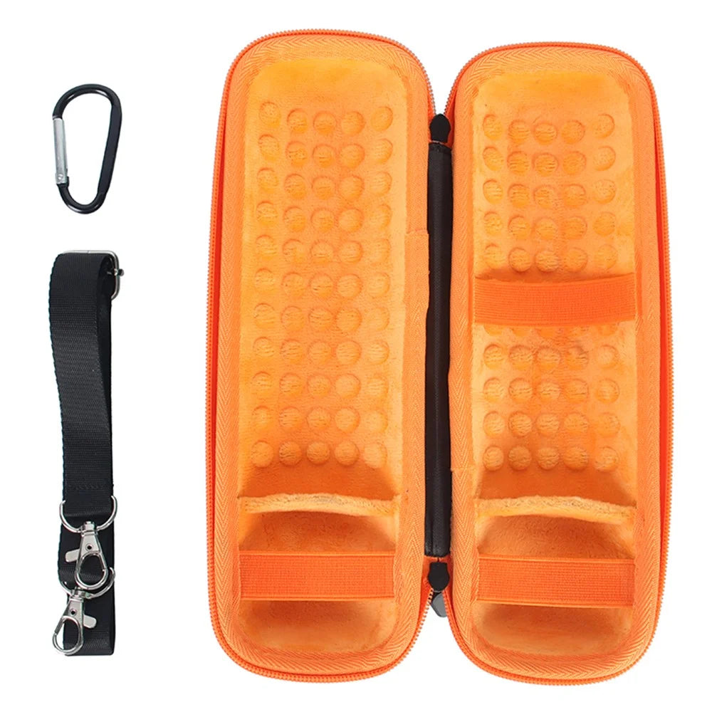 For JBL Flip 6/Flip 5/Flip 4 Portable Shockproof Carrying Case Bluetooth-compatible Speaker Storage Bag - Black/Orange - 1