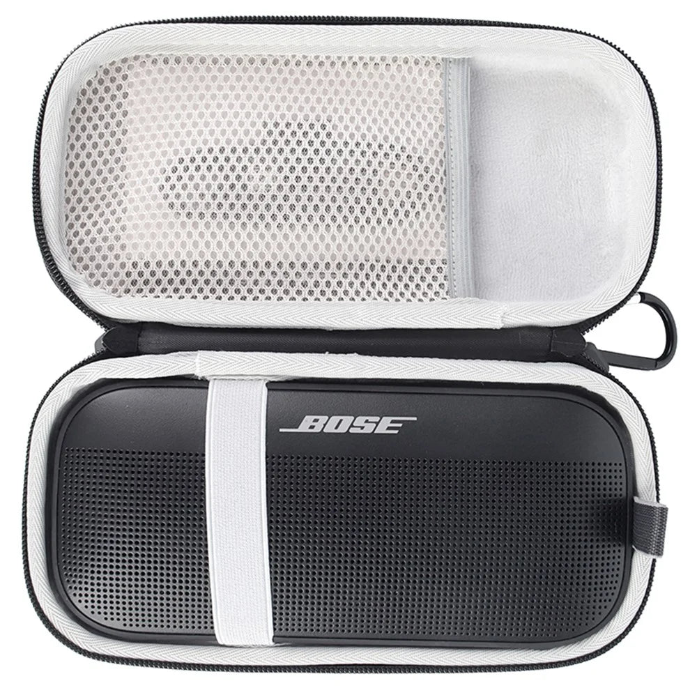 For Bose Soundlink Flex Gen 2 / Flex EVA Anti-Scratch Bluetooth-compatible Speaker Protection Bag Case Travel Storage Bag - Black / Grey - 4