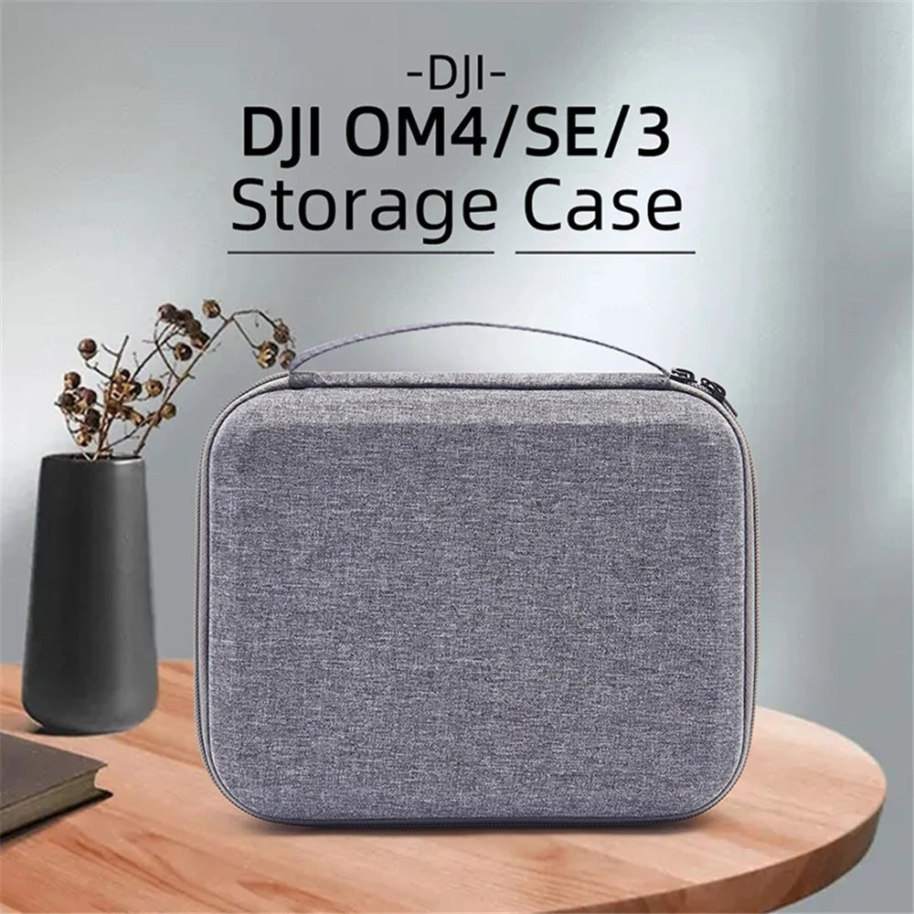 For DJI OM4/OM4 SE/OM3 Handheld Gimbal Phone Stabilizer Portable Storage Bag Carrying Case - Grey/Black Liner - 2