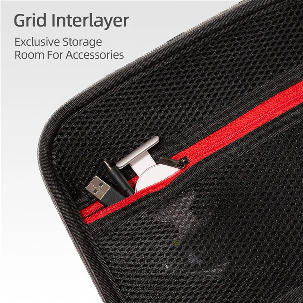 For DJI OM4/OM4 SE/OM3 Handheld Gimbal Phone Stabilizer Portable Storage Bag Carrying Case - Grey/Black Liner - 6