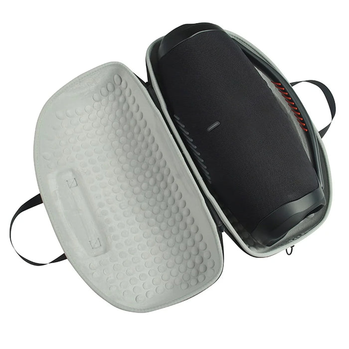 For JBL Boombox 2 / 3 Bluetooth-compatible Speaker Storage Box Shockproof Carrying Case with Shoulder Strap and Small Box - Black / Grey - 4