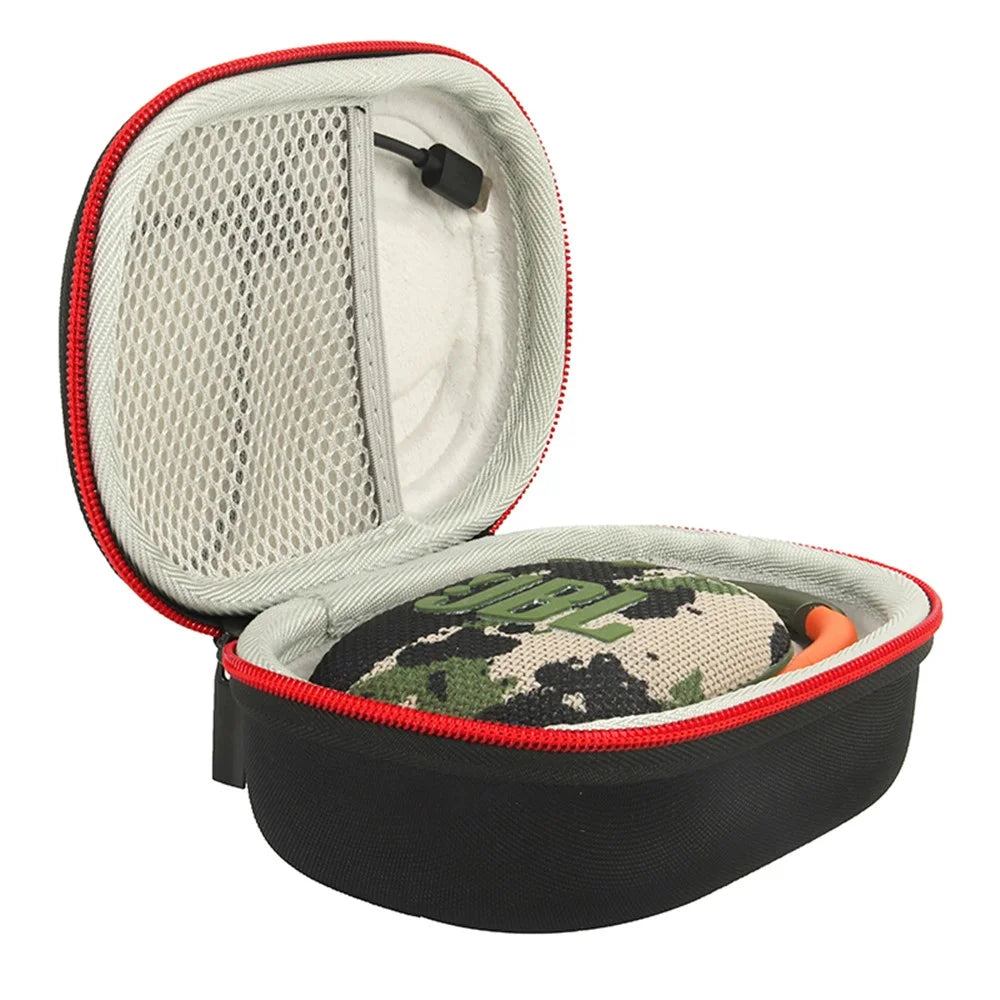 For JBL Clip4 Speaker Hard EVA Storage Box Travel Portable Bag - Black/Grey - 2