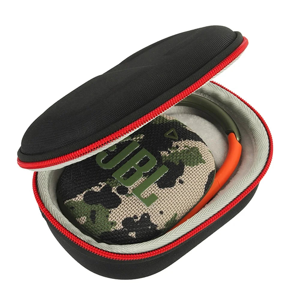 For JBL Clip4 Speaker Hard EVA Storage Box Travel Portable Bag - Black/Grey - 5