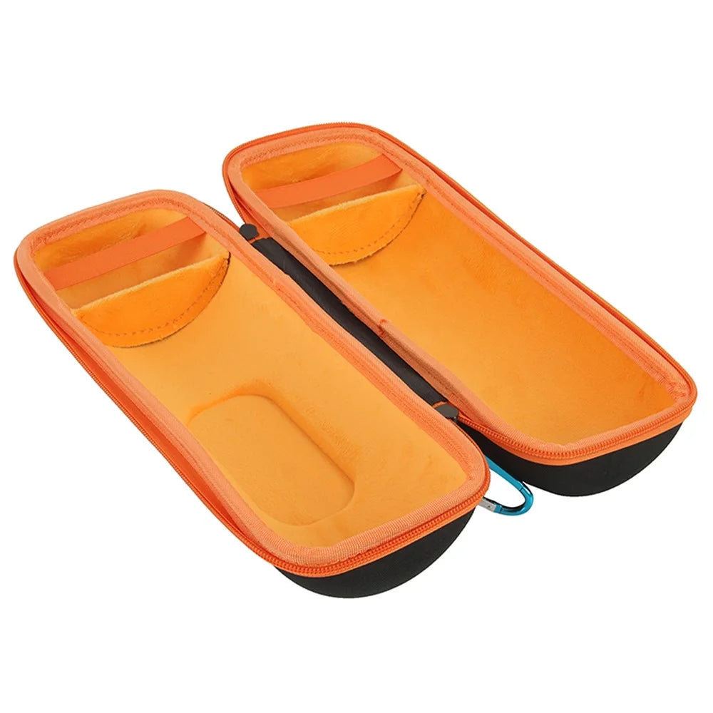 For JBL Charge 5 Bluetooth-compatible Speaker Oxford Cloth Protective Carrying Case Speaker Storage Bag - Black/Orange - 4