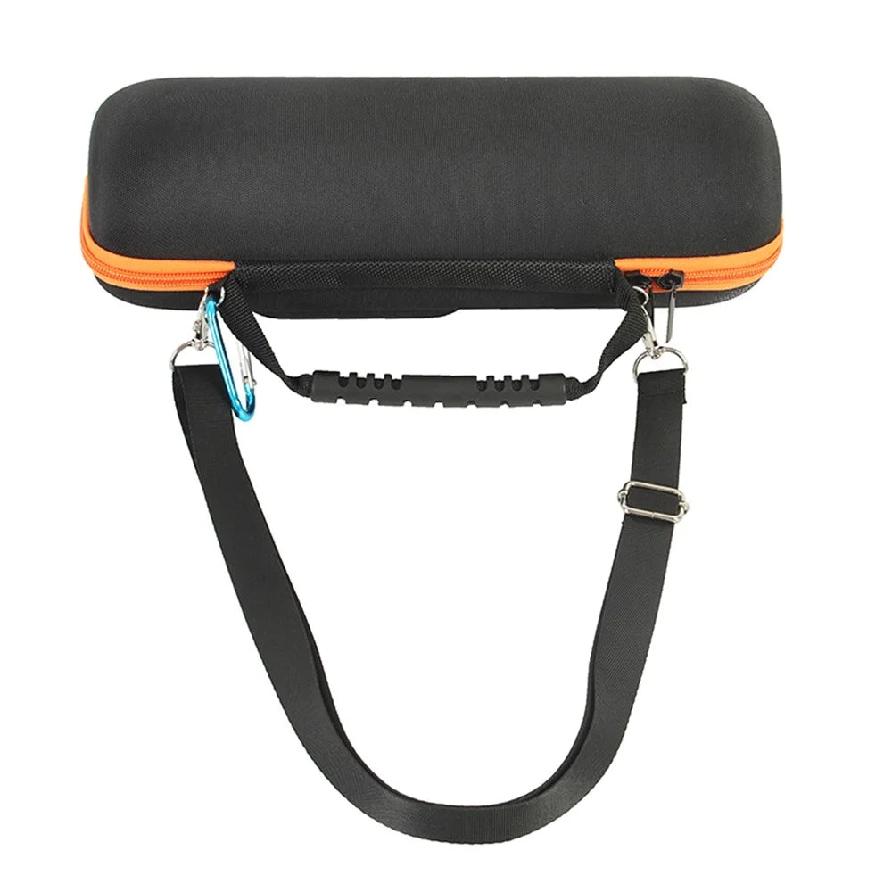 For JBL Charge 5 Bluetooth-compatible Speaker Oxford Cloth Protective Carrying Case Speaker Storage Bag - Black/Orange - 5