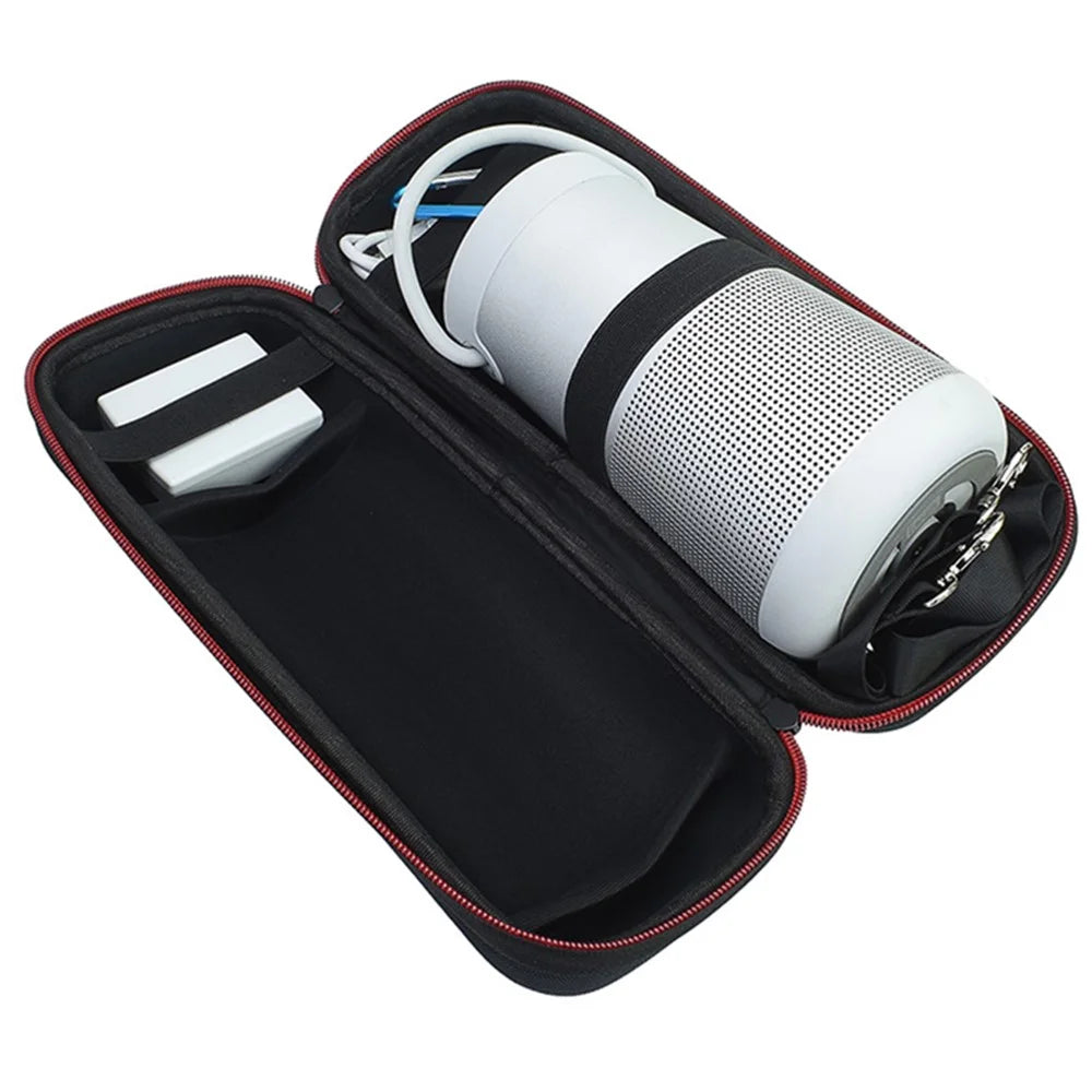 For BOSE Soundlink Revolve+ II/Soundlink Revolve+ EVA Anti-scratch Bluetooth-compatible Speaker Protection Bag Case Travel Storage Bag - Black - 1