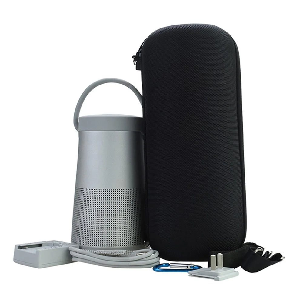 For BOSE Soundlink Revolve+ II/Soundlink Revolve+ EVA Anti-scratch Bluetooth-compatible Speaker Protection Bag Case Travel Storage Bag - Black - 3