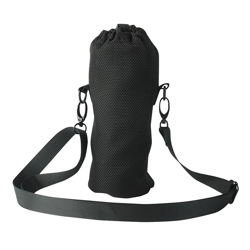 Compatible with JBL Flip 3 / 4 / 5 / 6 Portable Bluetooth-compatible Speaker Mesh Bag Cover Drawstring Design Travel Carry Pouch with Strap - 1