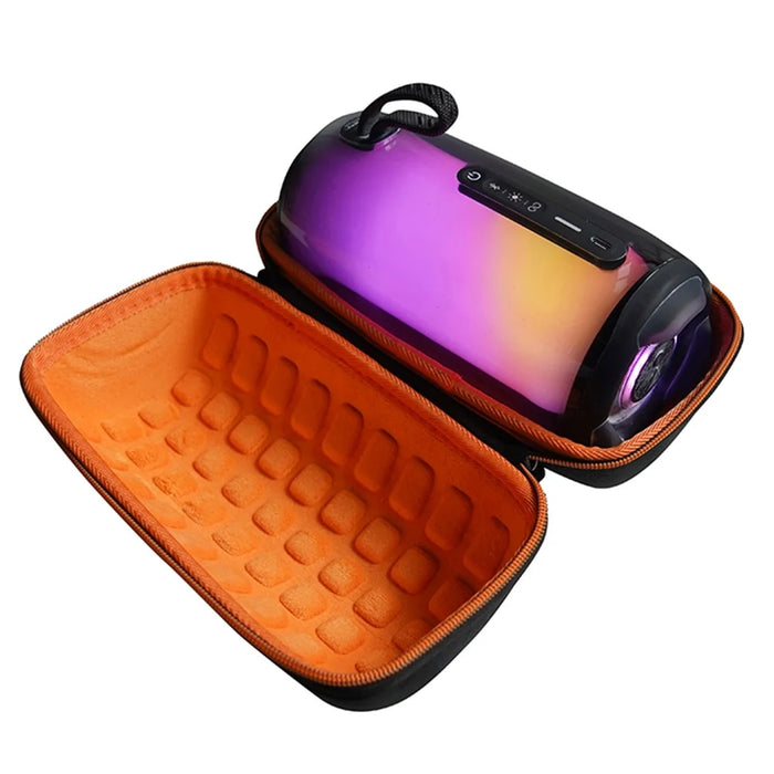 Hard EVA Shockproof Storage Box for JBL Pulse 5, Bluetooth-compatible Speaker Protective Cover Travel Carrying Bag - Black / Orange - 1