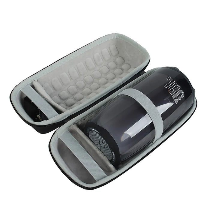 Portable Hard EVA Storage Case for JBL Pulse 5, Bluetooth-compatible Speaker Travel Carrying Bag with Shoulder Strap - Black  /  Grey - 4