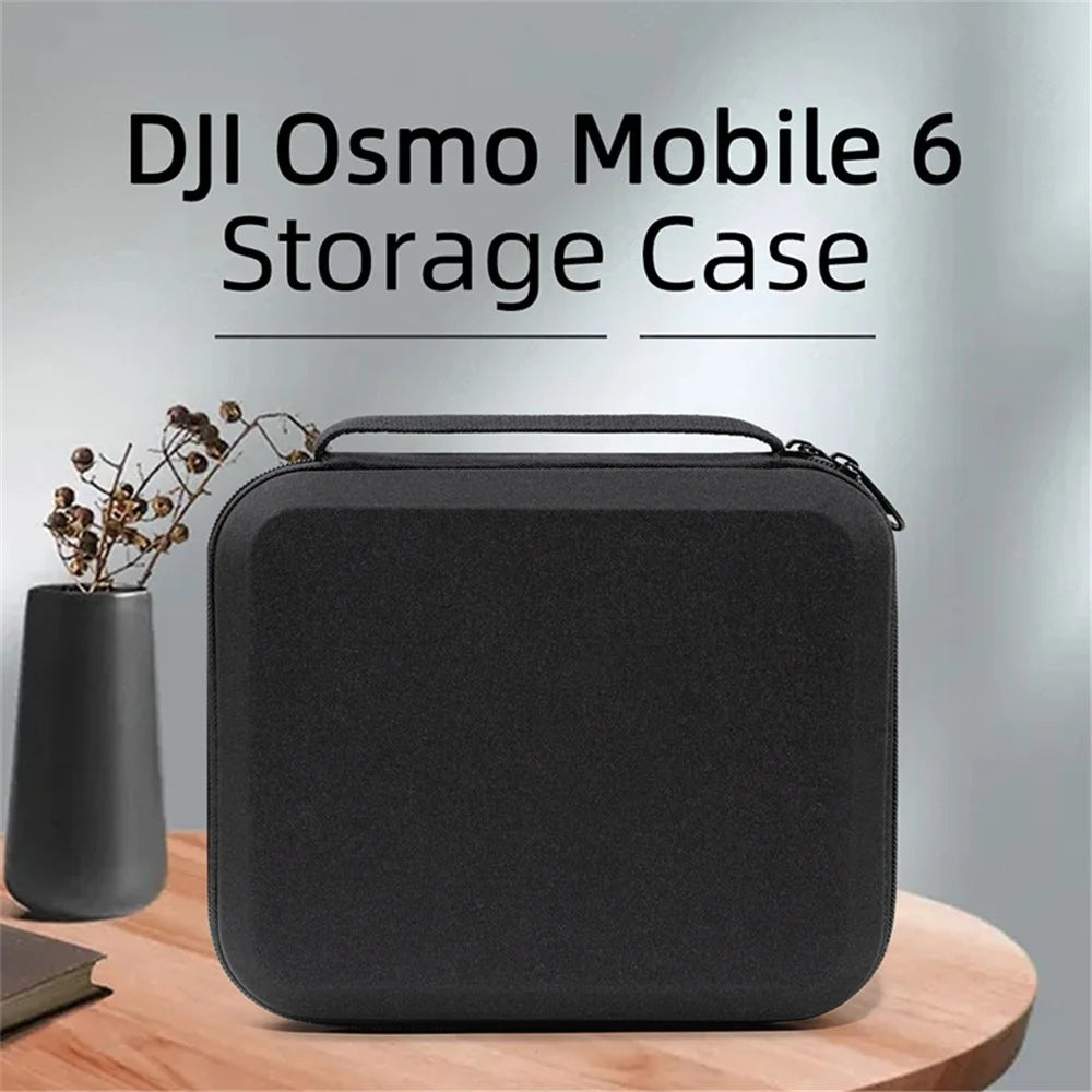 Portable Storage Bag for DJI OM 6, Handheld Gimbal Accessories Handbag Shockproof Carrying Case - Black / Black Liner - 2