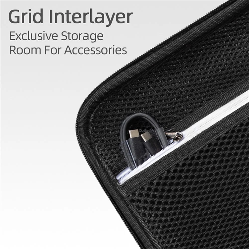 Portable Storage Bag for DJI OM 6, Handheld Gimbal Accessories Handbag Shockproof Carrying Case - Black / Black Liner - 4