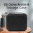 For DJI Osmo Action 3 / Action 4 / Action 5 Pro Portable Zipper Camera Protection Case EVA Hard Shell Handle Strap Camera Accessories Storage Bag - Black - 2