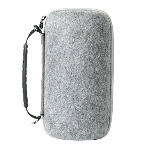 Felt Storage Bag for JBL Pulse 5 Bluetooth-compatible Speaker, Shockproof Zipper Carrying Case with Shoulder Strap and Carabiner - Grey - 1