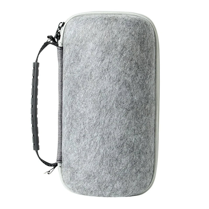 Felt Storage Bag for JBL Pulse 5 Bluetooth-compatible Speaker, Shockproof Zipper Carrying Case with Shoulder Strap and Carabiner - Grey - 1