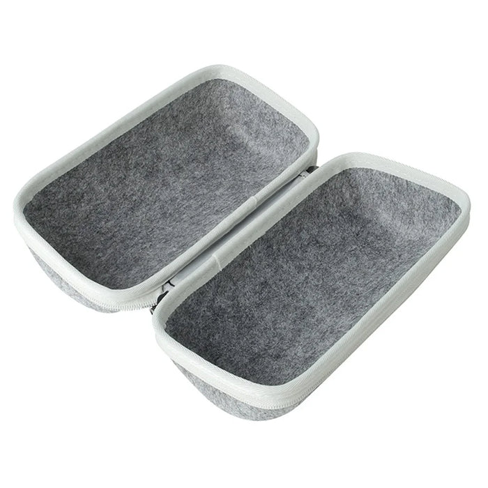 Felt Storage Bag for JBL Pulse 5 Bluetooth-compatible Speaker, Shockproof Zipper Carrying Case with Shoulder Strap and Carabiner - Grey - 4
