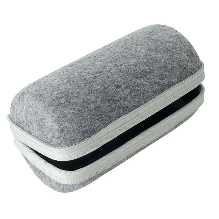 Felt Storage Bag for JBL Pulse 5 Bluetooth-compatible Speaker, Shockproof Zipper Carrying Case with Shoulder Strap and Carabiner - Grey - 5