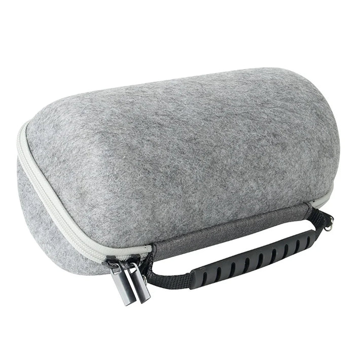 Felt Storage Bag for JBL Pulse 5 Bluetooth-compatible Speaker, Shockproof Zipper Carrying Case with Shoulder Strap and Carabiner - Grey - 7