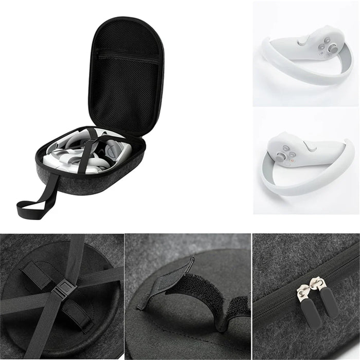 Travel Case For Pico 4 VR VR Gaming Headset Carrying Case Portable Felt Shell Bag Protective Storage Box - 2