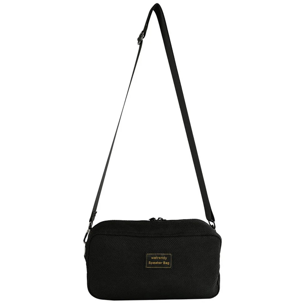 For Marshall Middleton Bluetooth-compatible Speaker Storage Bag Mesh Cloth Travel Carrying Bag with Shoulder Strap - 1