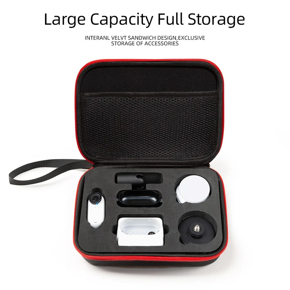 For Insta360 Go 3 / Go 3S Camera Protective Organizer Case Ant Cloth+EVA Storage Bag - Black - 3