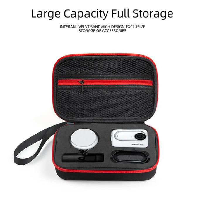 Carrying Case for Insta360 Go 3 / Go 3S Storage Bag Ant Cloth+EVA Mini Protective Case - Black - 4