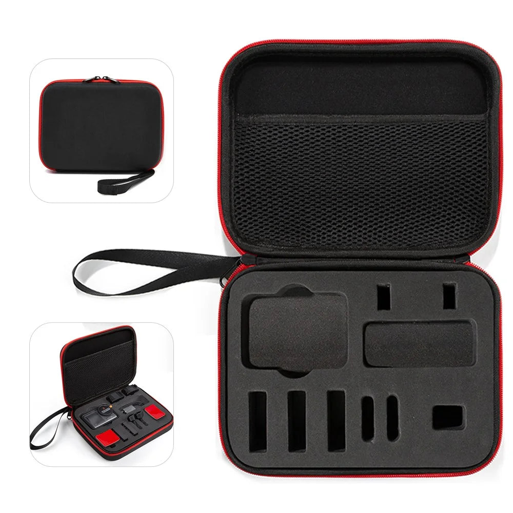 For DJI Action 5 Pro / 4 / 3 Portable Sports Camera Storage Bag Shockproof EVA Carrying Case - Black - 1