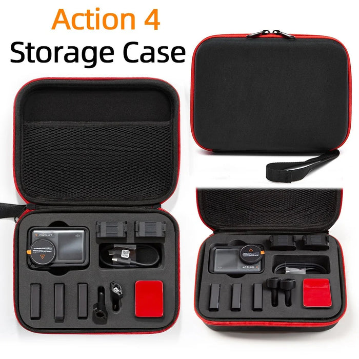 For DJI Action 5 Pro / 4 / 3 Portable Sports Camera Storage Bag Shockproof EVA Carrying Case - Black - 2