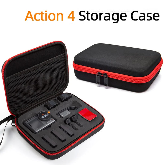 For DJI Action 5 Pro / 4 / 3 Portable Sports Camera Storage Bag Shockproof EVA Carrying Case - Black - 3