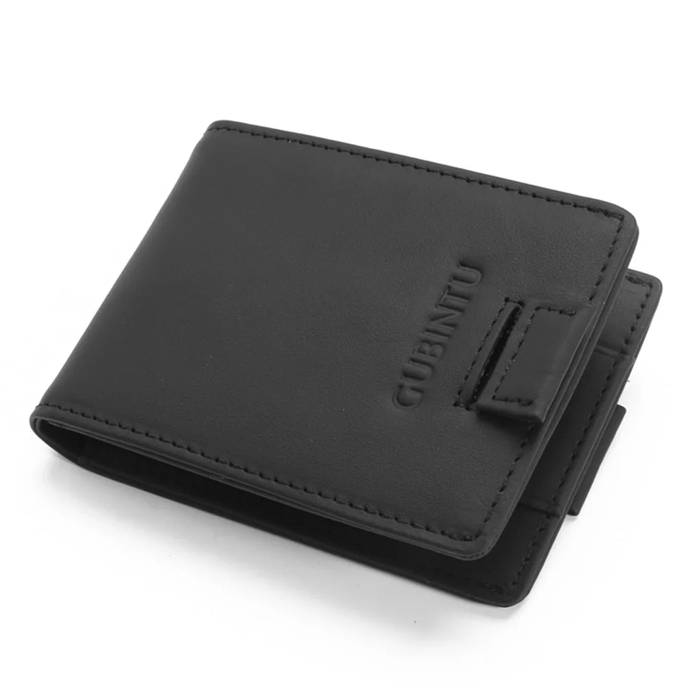 GUBINTU 751 Multi-functional Crazy Horse Texture Top Layer Genuine Leather Wallet with Card Slots - Black - 2