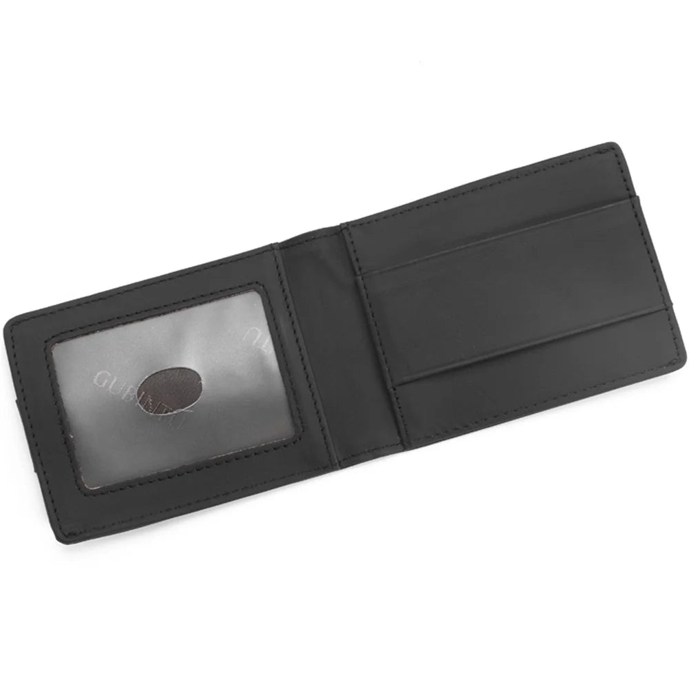 GUBINTU 751 Multi-functional Crazy Horse Texture Top Layer Genuine Leather Wallet with Card Slots - Black - 4