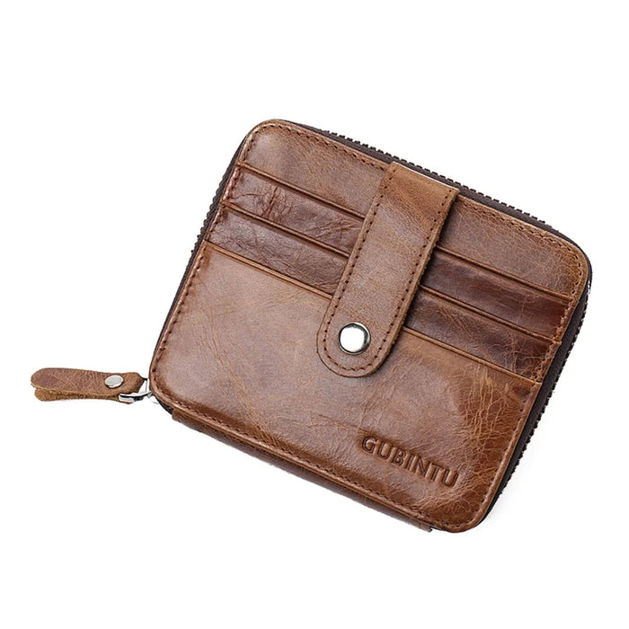 GUBINTU Retro Style Multi-slots Genuine Leather Men's Bi-fold Wallet - 4
